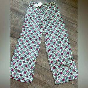 NWT Zara Printed Wide Leg Viscose Pants SZ M